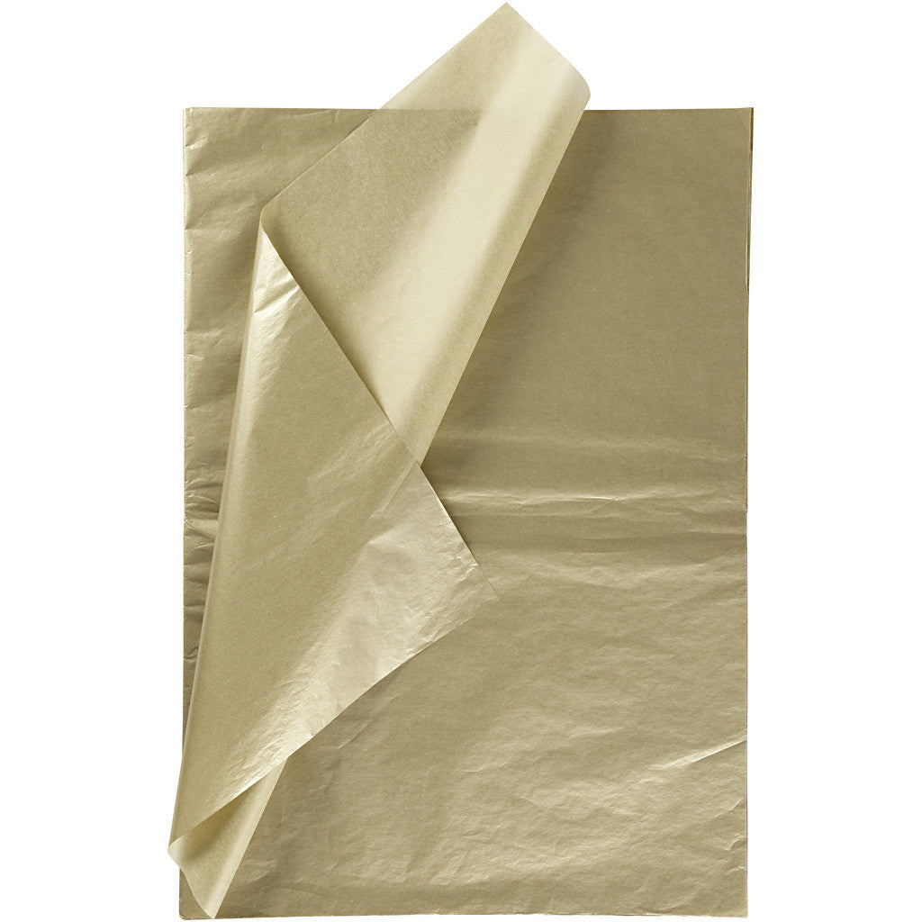 Creativ Company Geschenkpapier Seidenpapier – 14 g/m² – 50 × 70 cm – Gold – 1 Stück