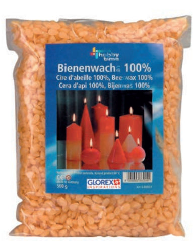 GLOREX Bienenwachs, Orange, 500 g, 2 Stk.