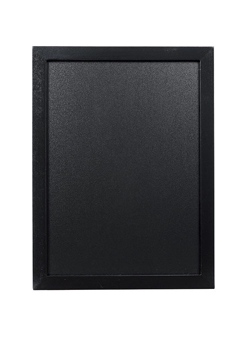 Securit Kreidetafel WOODY – 300 × 400 mm – Holzrahmen, schwarz – beidseitig, für Kreidemarker
