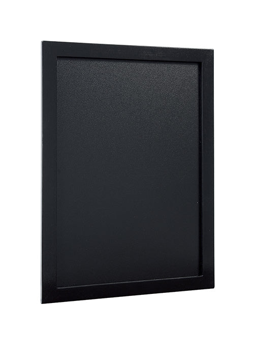 Securit Kreidetafel WOODY – 300 × 400 mm – Holzrahmen, schwarz – beidseitig, für Kreidemarker
