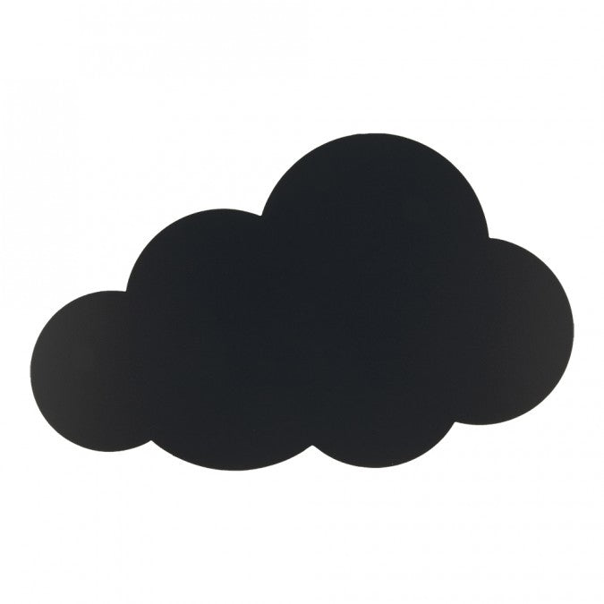 Securit Silhouette-Kreidetafel Wolke – 480 × 290 mm – Melamin, schwarz – beidseitig, für Kreidemarker