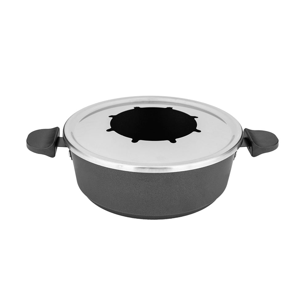 Gastroback Fondue-Set 42566 – Edelstahl, 1,8 l, 8 Personen, elektrisch – schwarz