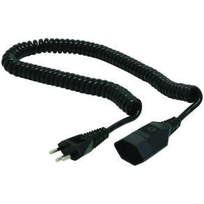 Steffen Verlängerungskabel, T12–T13, 4 m, 1 mm², angespritzt, Ruhezustand 1 m – schwarz