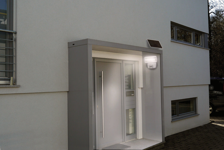 Brennenstuhl Aussenwandleuchte – 6000 K – IP44 – Akku & Solar – mit Bewegungsmelder – Grau – Kunststoff