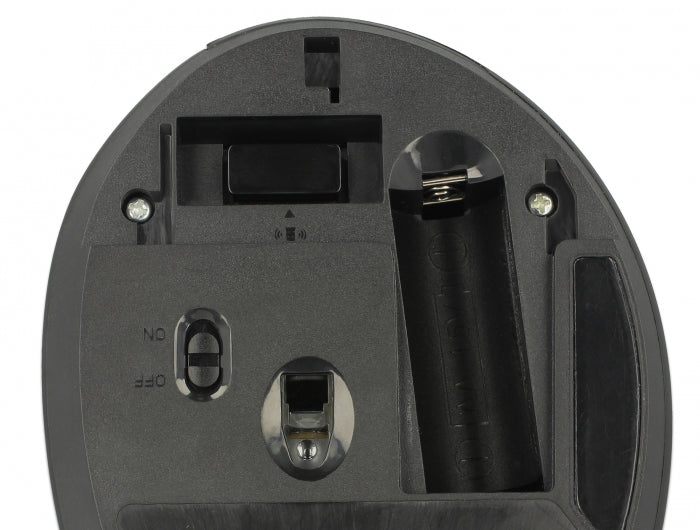 DeLOCK 12599 – Vertikale Maus – Kabellos (2,4 GHz), Rechtshänder, Schwarz
