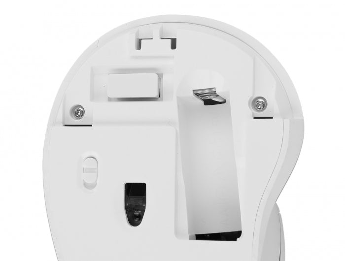 DeLOCK 12596 Ergonomische Maus – kabellos, 2,4 GHz, USB-A, für Rechtshänder, vertikal, Ein-/Ausschalter, weiss