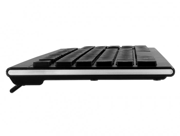 DeLOCK Tastatur, kabelgebunden (USB-A), DE-Layout (DE), Fullsize (mit Ziffernblock), Schere, Schwarz