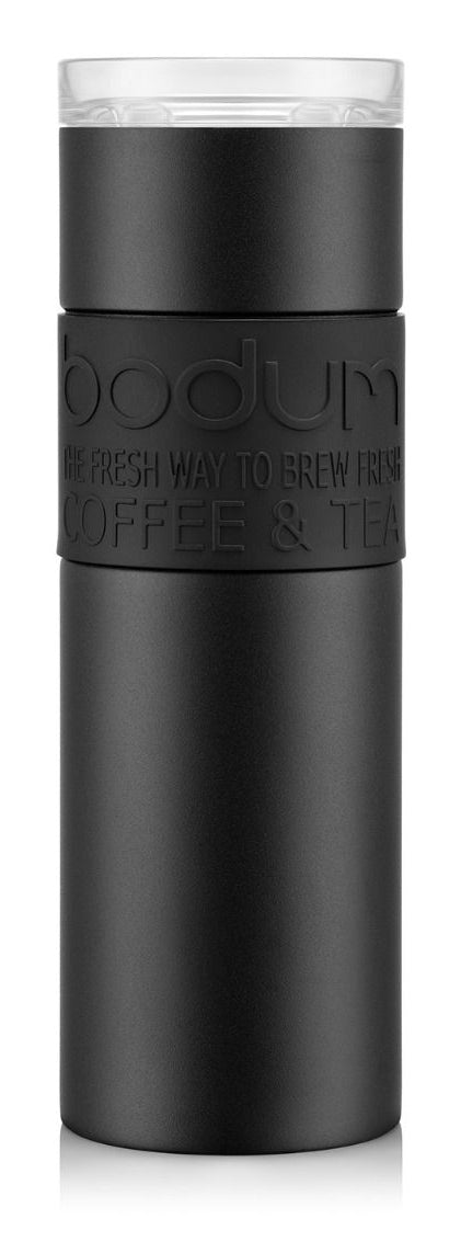Bodum Thermobecher 600 ml – doppelwandig, Edelstahl, Schwarz