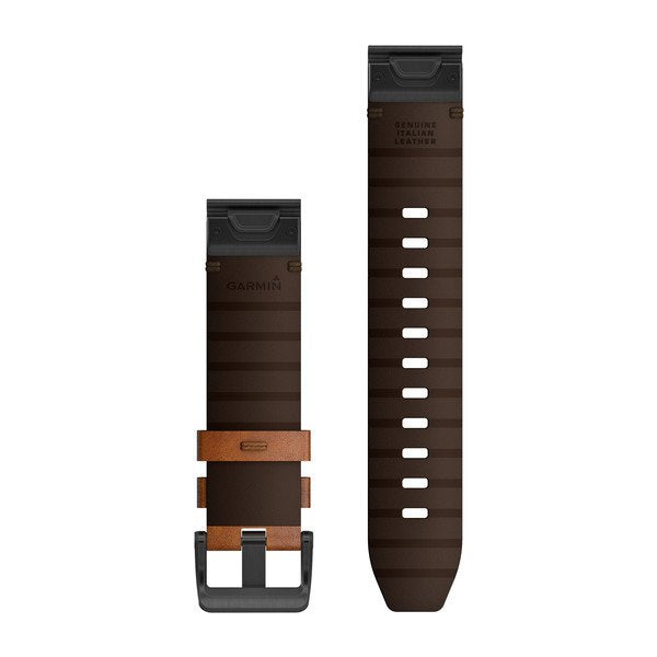 Garmin fenix 6 – Armband – für Garmin Fenix 6, Fenix 6 Pro, Fenix 6 Sapphire, Kastanie, 22 mm, Leder