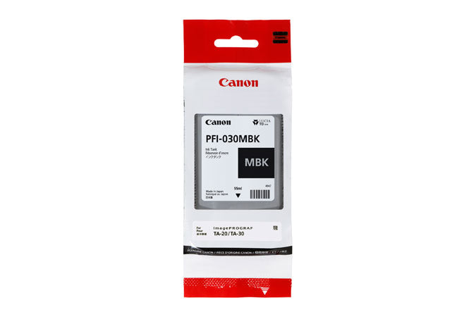 Canon PFI-030MBK Schwarz Tintenpatrone (Original) – 55 ml – für imagePROGRAF TA-20/TA-30 – 3488C001
