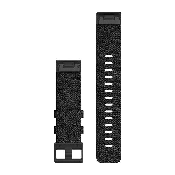 Garmin fenix 6 QuickFit – Armband – für Garmin Fenix 5/6, Approach, Forerunner 935/945, Schwarz, 22 mm, Nylon