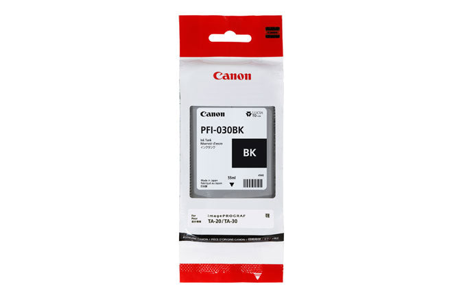 Canon PFI-030BK Schwarz Tintenpatrone (Original) – 55 ml – für Canon imagePROGRAF TA-20/TA-30 – 3489C001