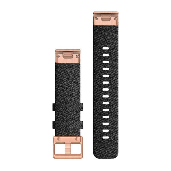 Garmin fenix 6S QuickFit – Armband – für Garmin Fenix (verschiedene Modelle), Schwarz/Roségold, 20 mm