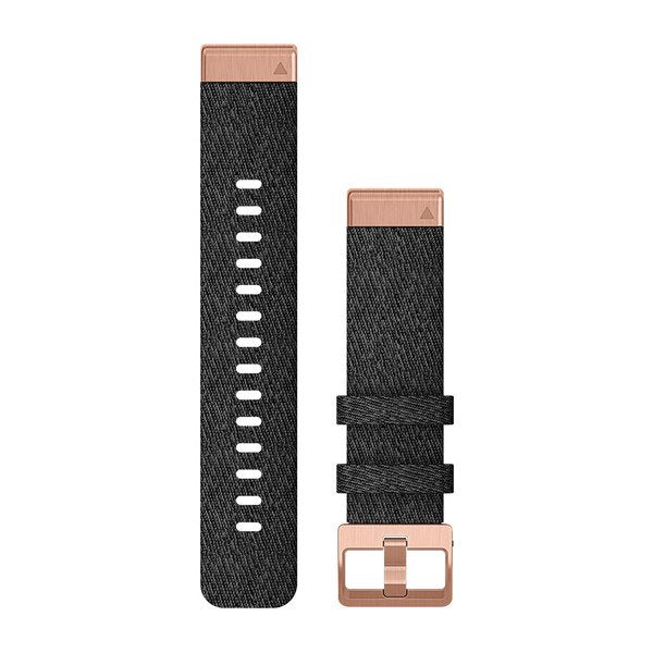 Garmin fenix 6S QuickFit – Armband – für Garmin Fenix (verschiedene Modelle), Schwarz/Roségold, 20 mm