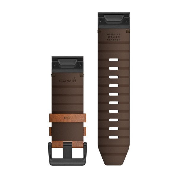 Garmin fenix 6X – Armband – für Garmin fenix 6X, fenix 6X Pro, fenix 6X Sapphire, Chestnut, 26 mm, Leder