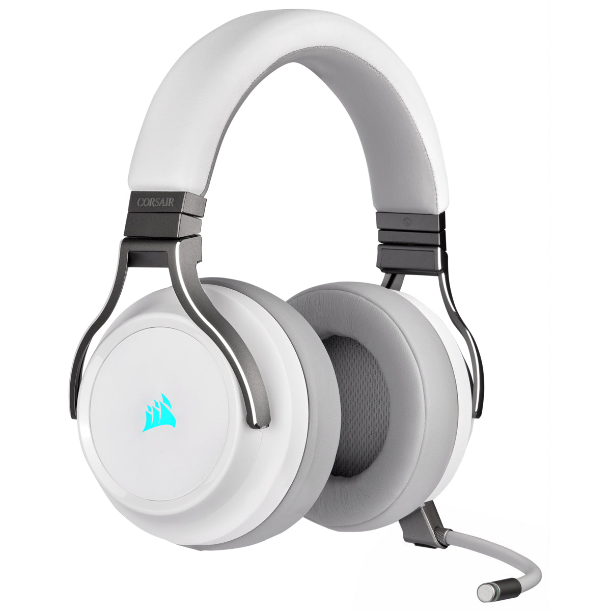 Corsair Virtuoso RGB Wireless – Gaming-Headset, Over-Ear – 2,4 GHz, 7.1 – Weiss – für PS5/PS4/Xbox One und andere