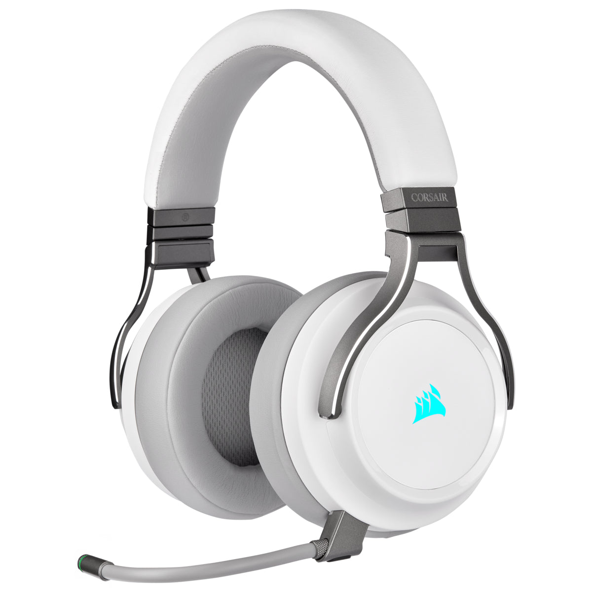 Corsair Virtuoso RGB Wireless – Gaming-Headset, Over-Ear – 2,4 GHz, 7.1 – Weiss – für PS5/PS4/Xbox One und andere
