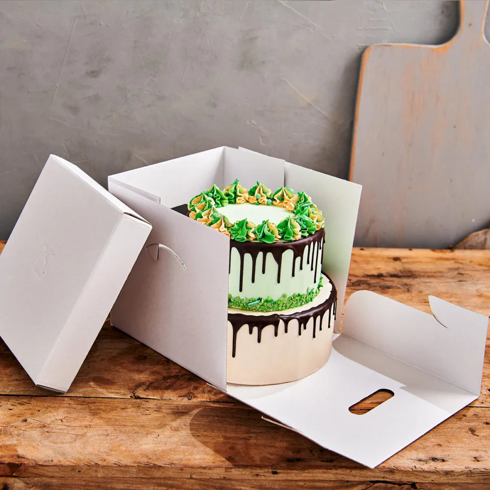 FunCakes Tortenbox – 370 × 370 × 450 mm, weiss