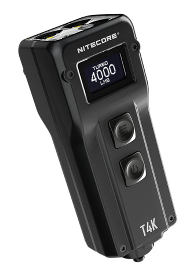 Nitecore Taschenlampe T4K – 4000 lm, 209 m, IP54, USB, 5 Stufen – Schwarz