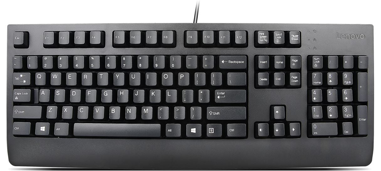 Lenovo Preferred Pro II – Tastatur – QWERTY (PL) – USB (kabelgebunden), Full-Size, Schwarz, für Windows