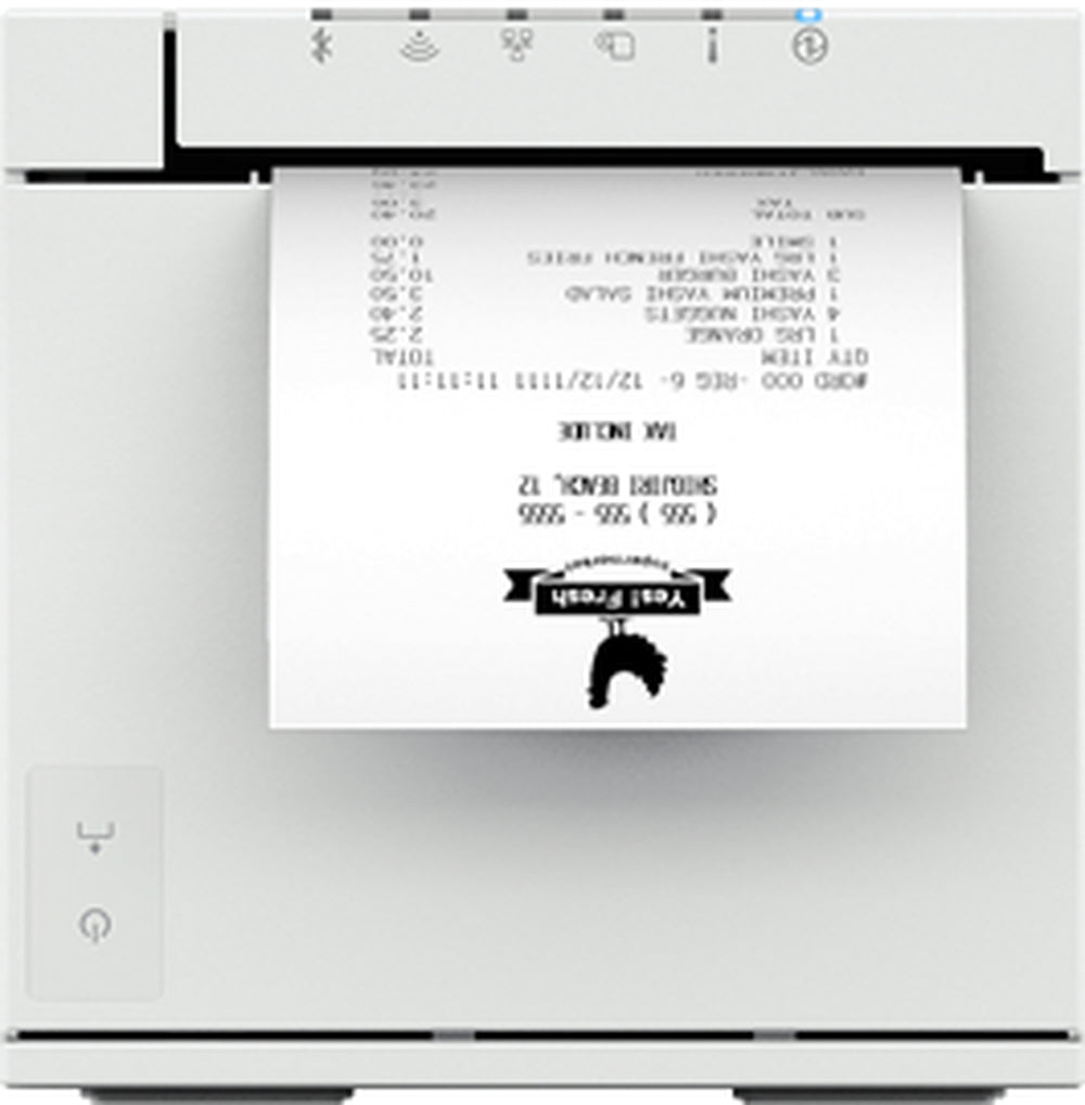 Epson TM-m30III (151A0) – POS-Drucker, Thermodirekt, USB/Bluetooth/WLAN, Weiss