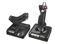 Logitech G Saitek X52 Pro – Maus – Kabelgebunden (USB‑A), 10 Tasten, Schwarz, Silber