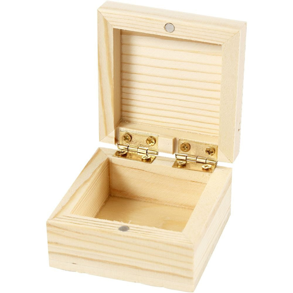 Creativ Company Schmuckkästchen – Holz – Natur – 60 × 35 × 60 mm