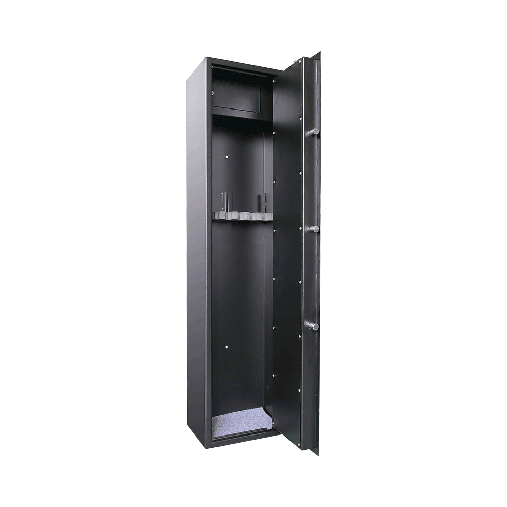 Rieffel Waffenschrank VT-WF 5E – Elektronikschloss – 350 × 340 × 1'450 mm – Schwarz