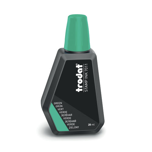 Trodat Stempelfarbe – 28 ml, ölfrei, grün, Kunststoff