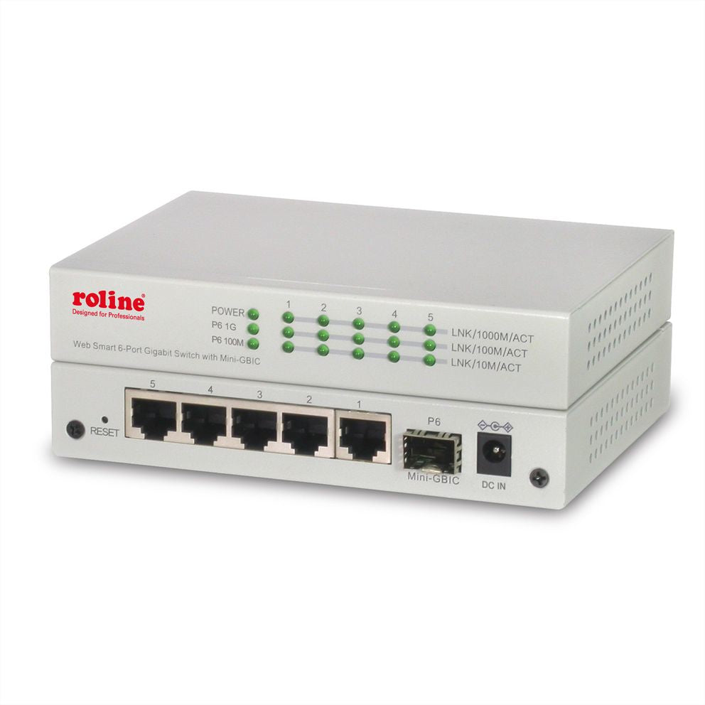 ROLINE Managed Switch – 5×GbE, 1×SFP