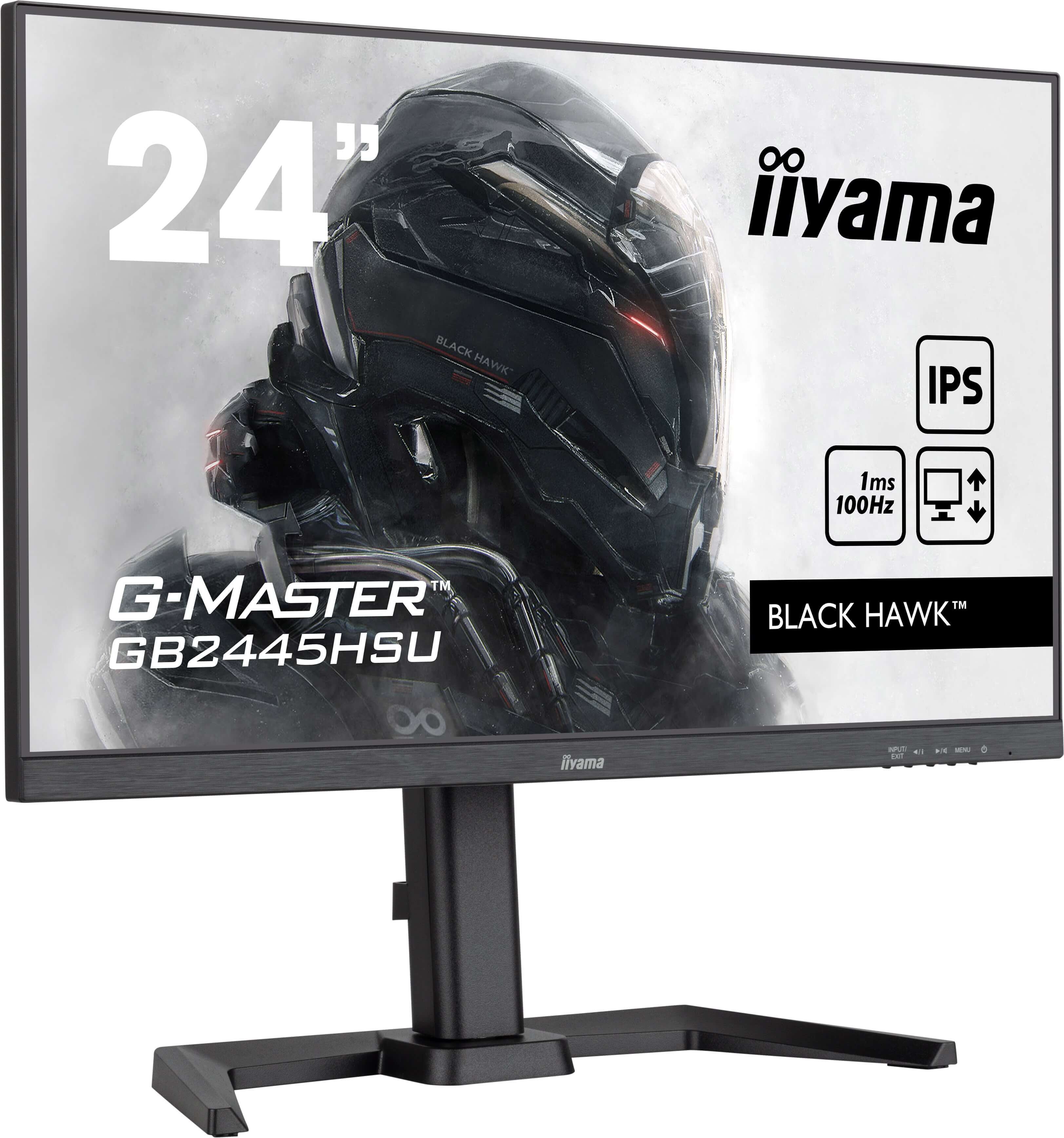 iiyama G-Master – Monitor, 23,8" 1920 × 1080 (Full HD), IPS, 100 Hz, 300 cd/m², Höhenverstellbar (HAS)