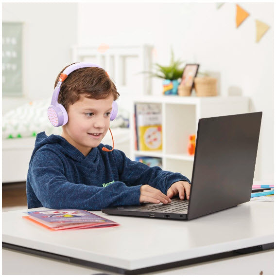 Hama Teens Guard II – On-Ear Headset – Bluetooth, Lautstärkebegrenzung 85 dB – Lila/Orange – bis 50 h