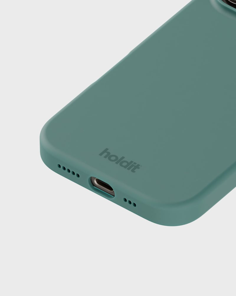 HoldIt Backcover – für Apple iPhone 16 Pro, Silikon, Grün