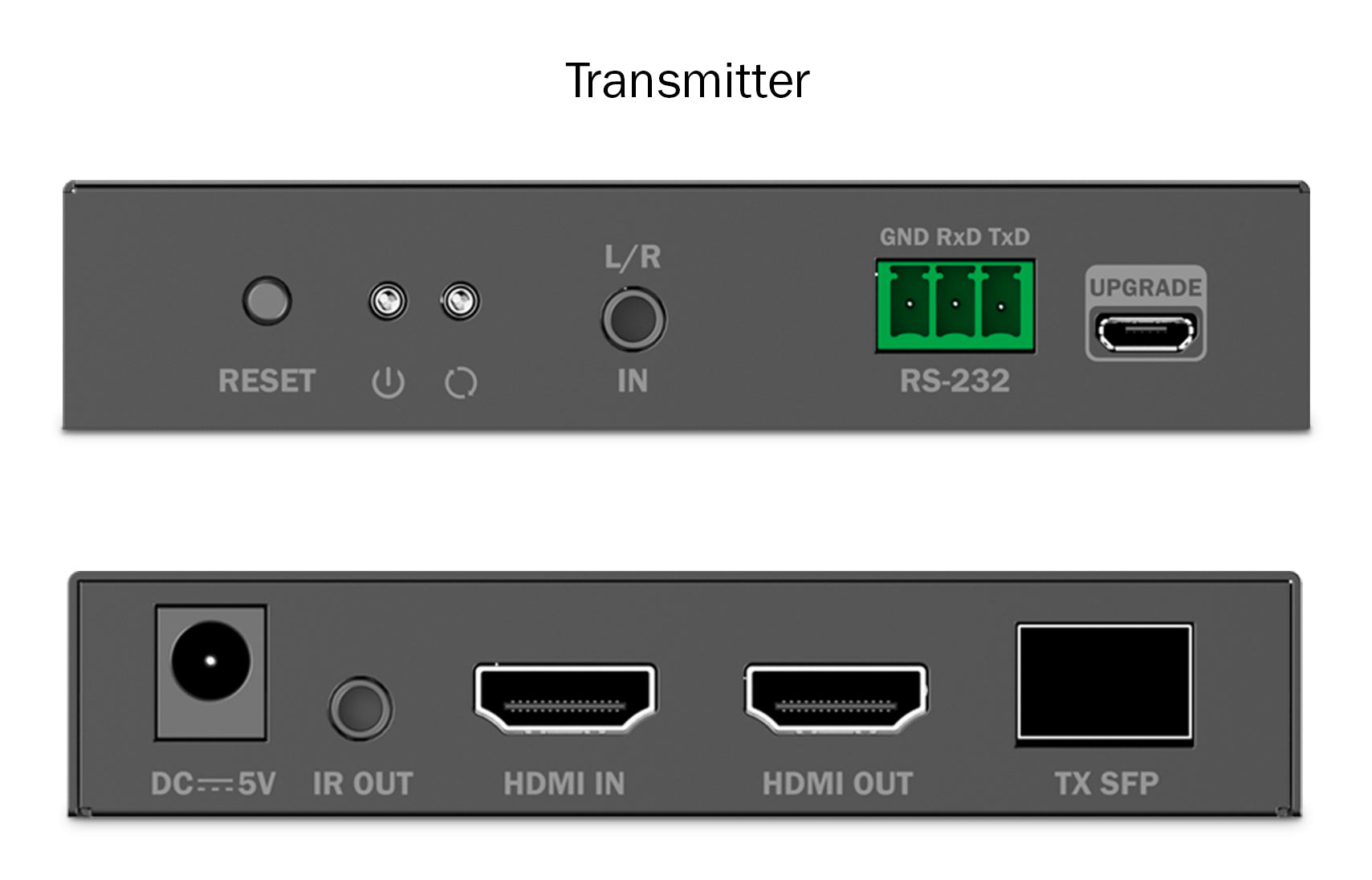 Digitus HDMI-Faser-IP-Extender-Set (Sender und Empfänger) – 4K UHD, 60 Hz, SFP, 40 km – Schwarz