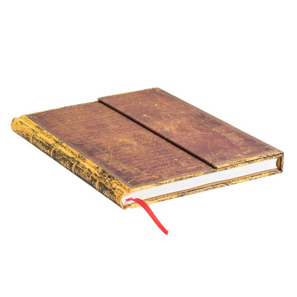 Paperblanks Notizbuch – 180 × 230 mm – 120 g/m² – Hardcover, Falt-Innentasche, Leseband, Braun, FSC