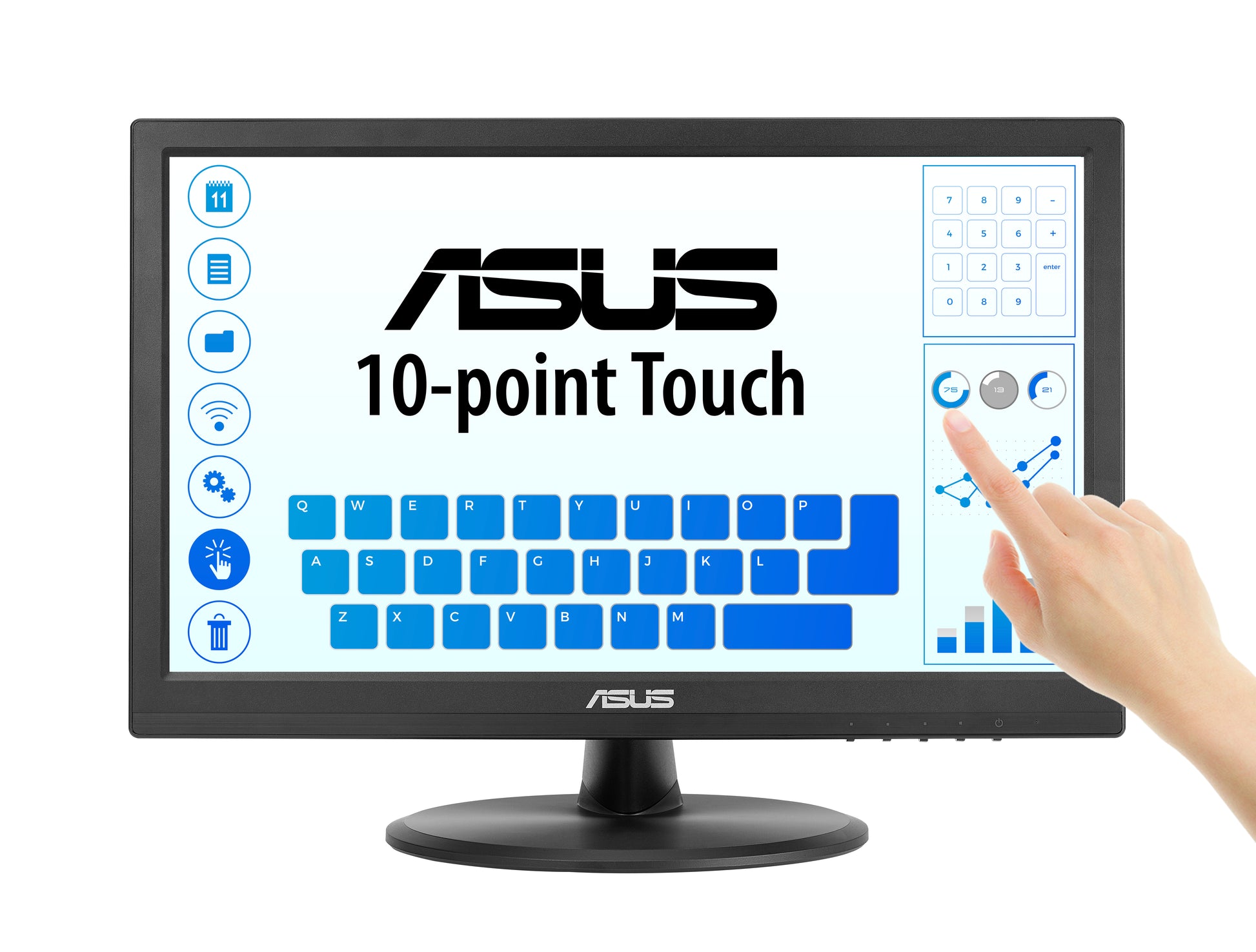 ASUS 169He – Interaktives Touch-Display 15,6" – Full HD (1920 × 1080), IPS, PCAP-Touch (10-Punkt), blendfrei
