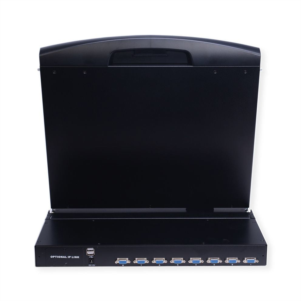 VALUE 17" Rack-LCD-Konsole – 1280 × 1024, 8-Port KVM, DE-Layout – 1U
