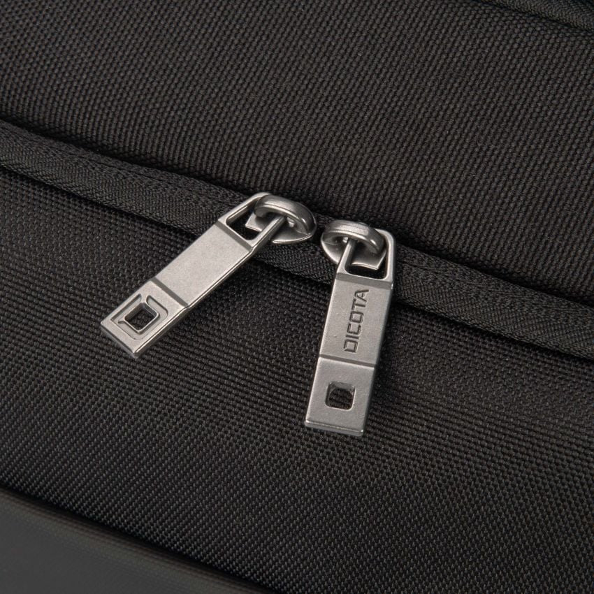 DICOTA Notebook-Rucksack bis 16" – abschliessbar, aus recycelten Materialien – Schwarz