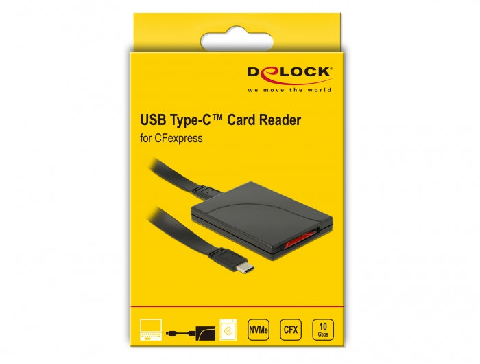 DeLOCK CFX 91749 Kartenleser – CFexpress Typ B – USB‑C 3.2 Gen 2 – 10 Gbit/s