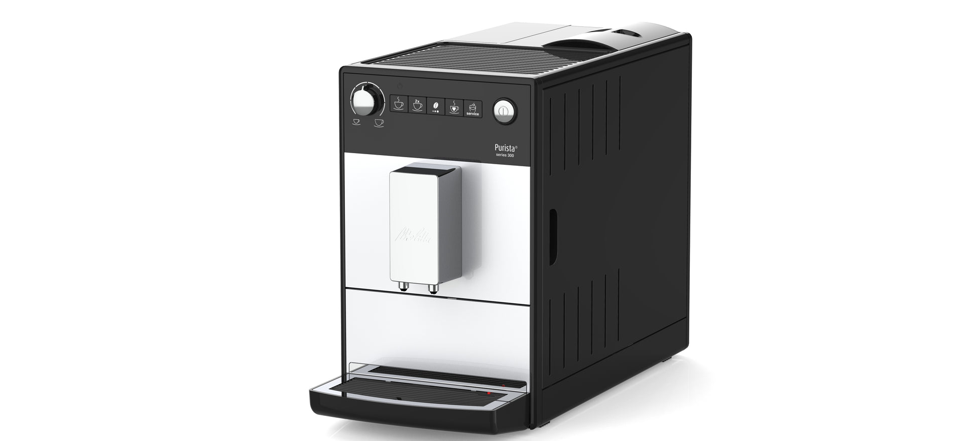 Melitta Purista Kaffeevollautomat – 15 bar, 1,2 l, 125 g, Silber