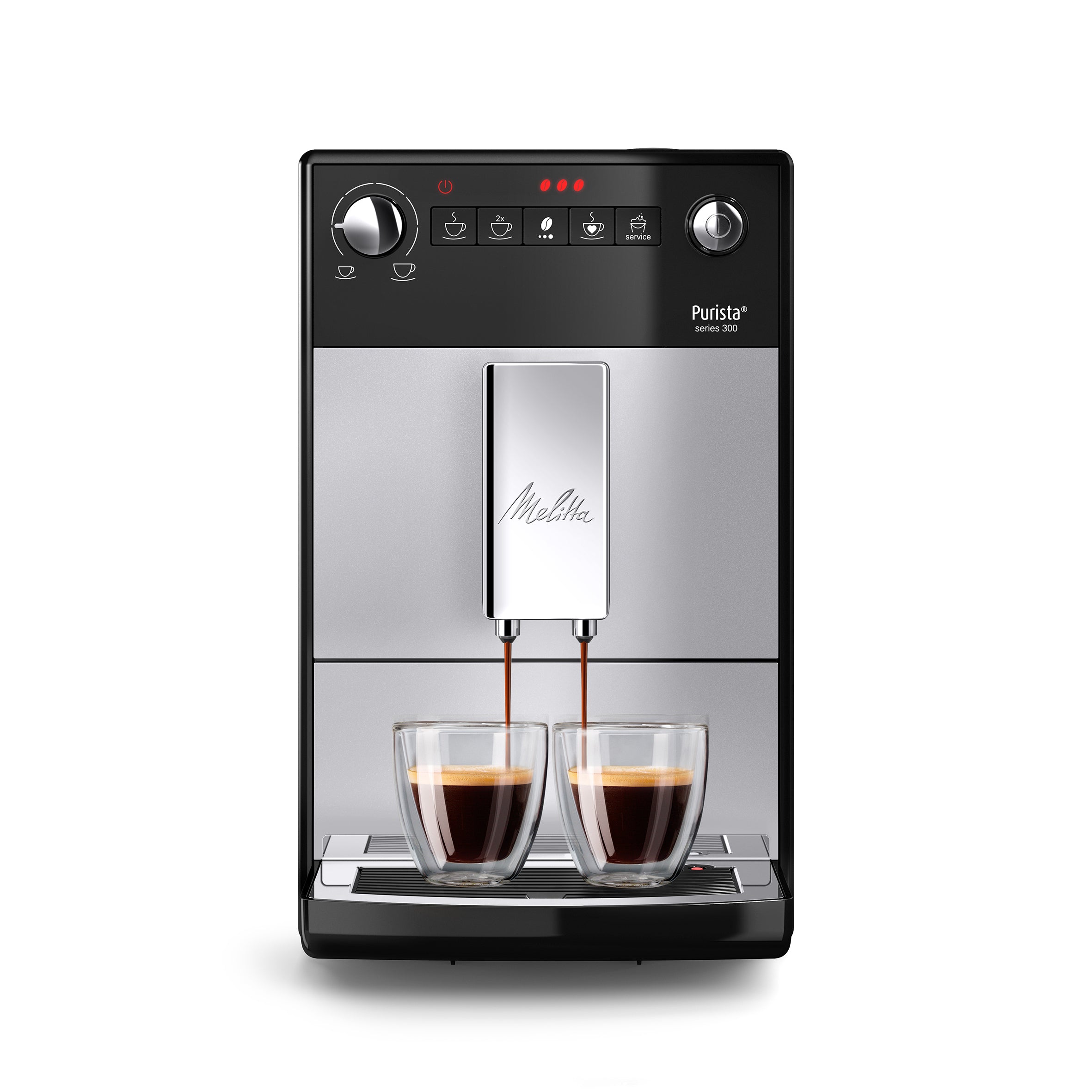 Melitta Purista Kaffeevollautomat – 15 bar, 1,2 l, 125 g, Silber