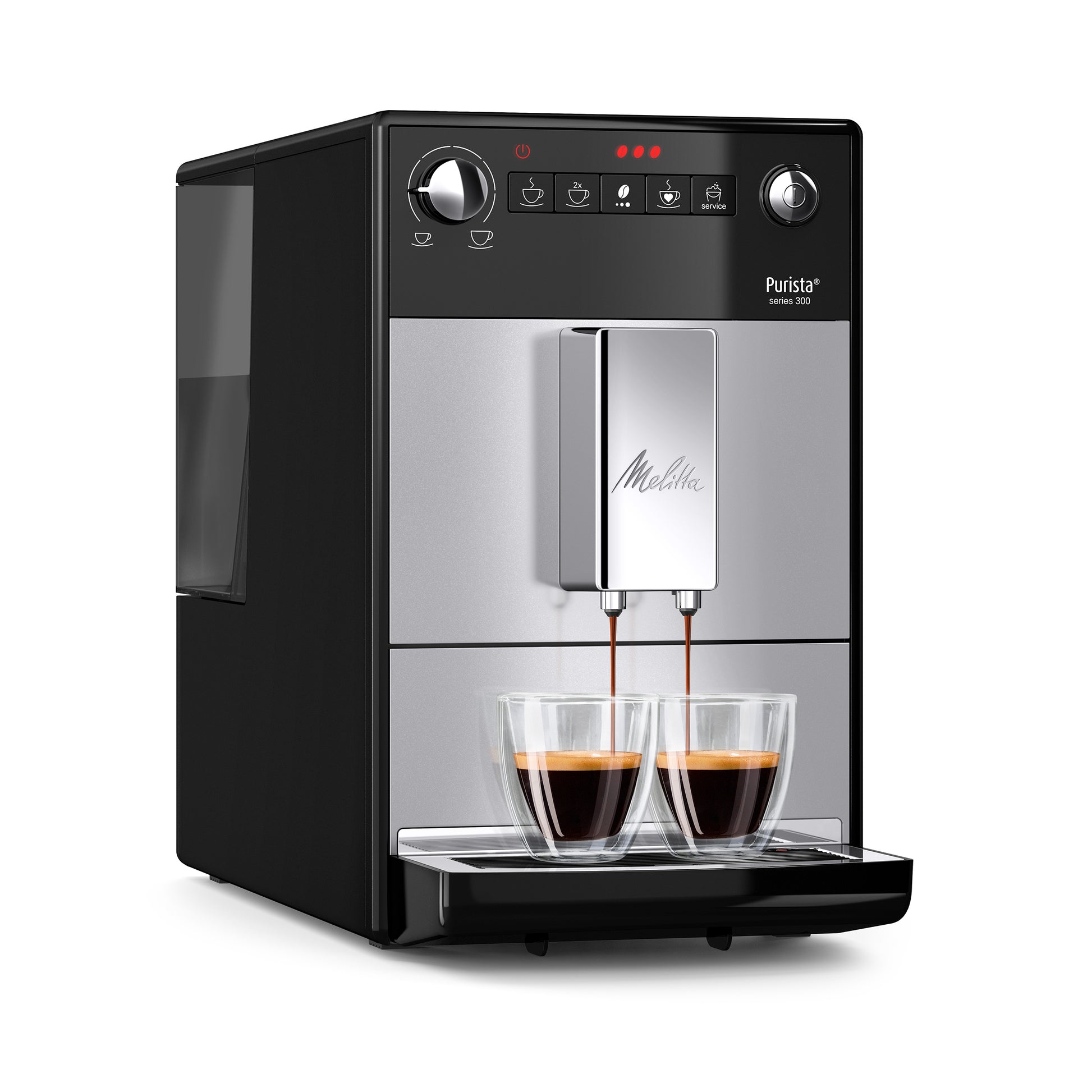 Melitta Purista Kaffeevollautomat – 15 bar, 1,2 l, 125 g, Silber