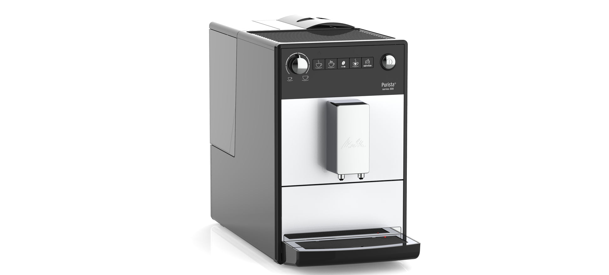 Melitta Purista Kaffeevollautomat – 15 bar, 1,2 l, 125 g, Silber