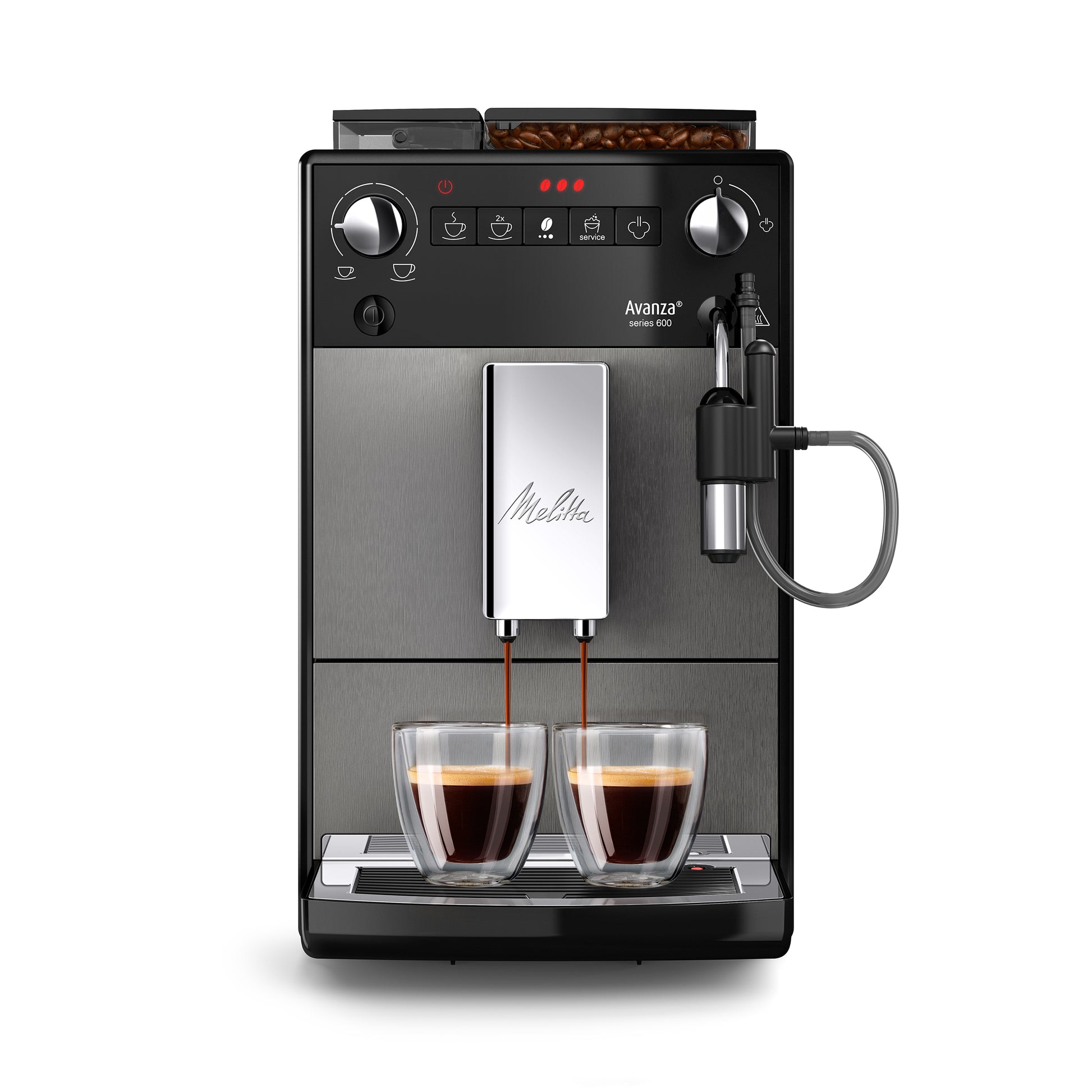 Melitta Avanza Kaffeevollautomat – 15 bar, 1,5 l, 250 g, 10 Tassen, Edelstahl