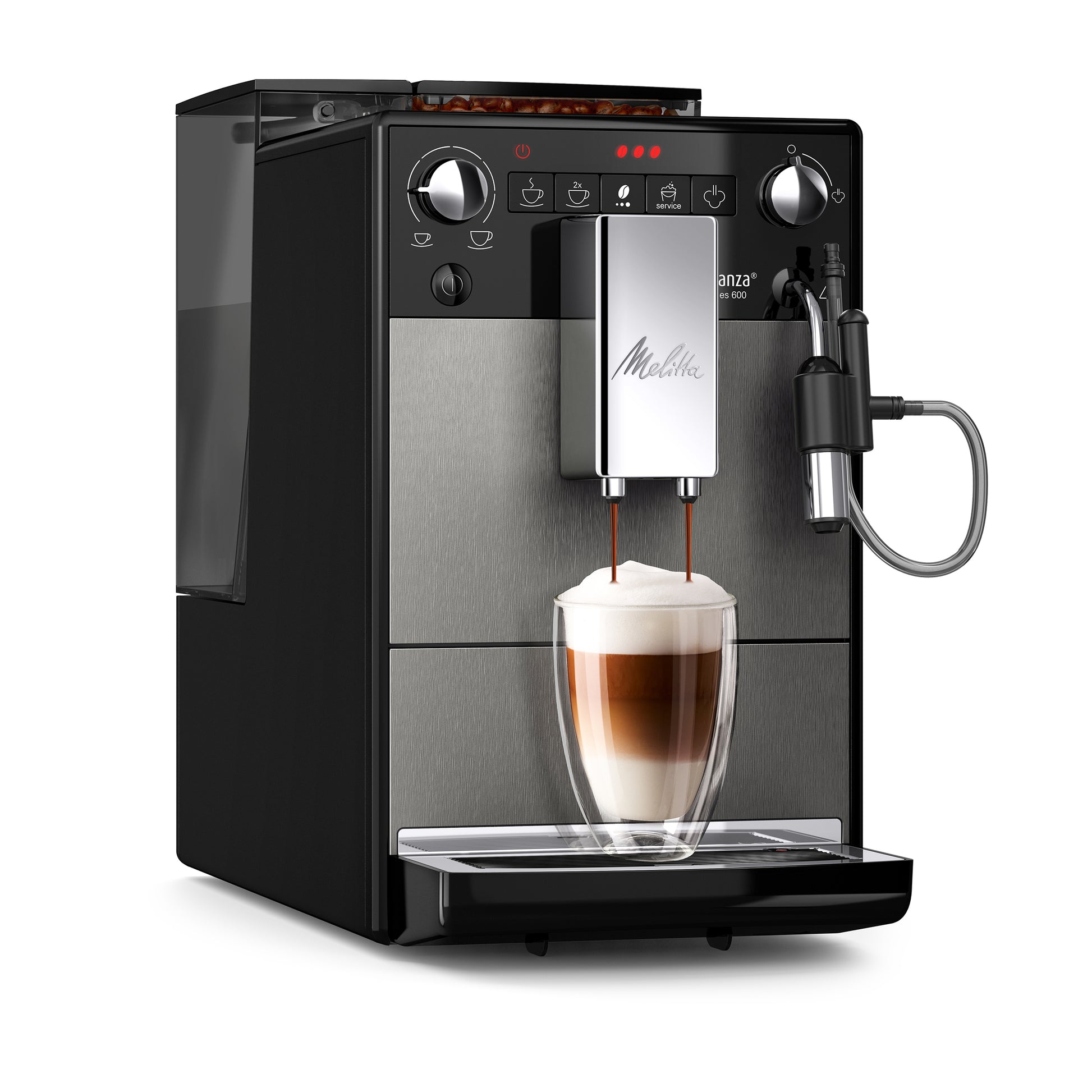 Melitta Avanza Kaffeevollautomat – 15 bar, 1,5 l, 250 g, 10 Tassen, Edelstahl