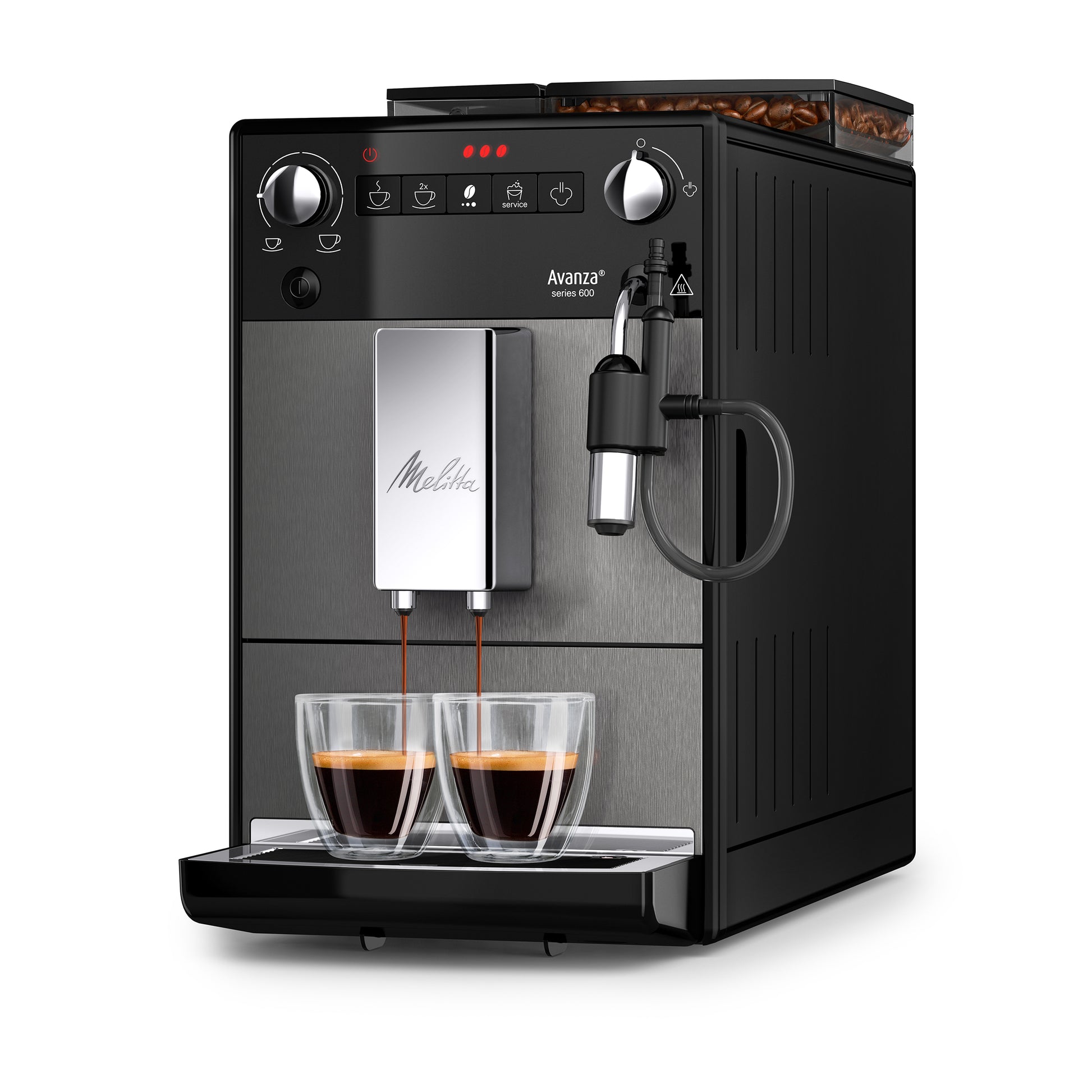 Melitta Avanza Kaffeevollautomat – 15 bar, 1,5 l, 250 g, 10 Tassen, Edelstahl