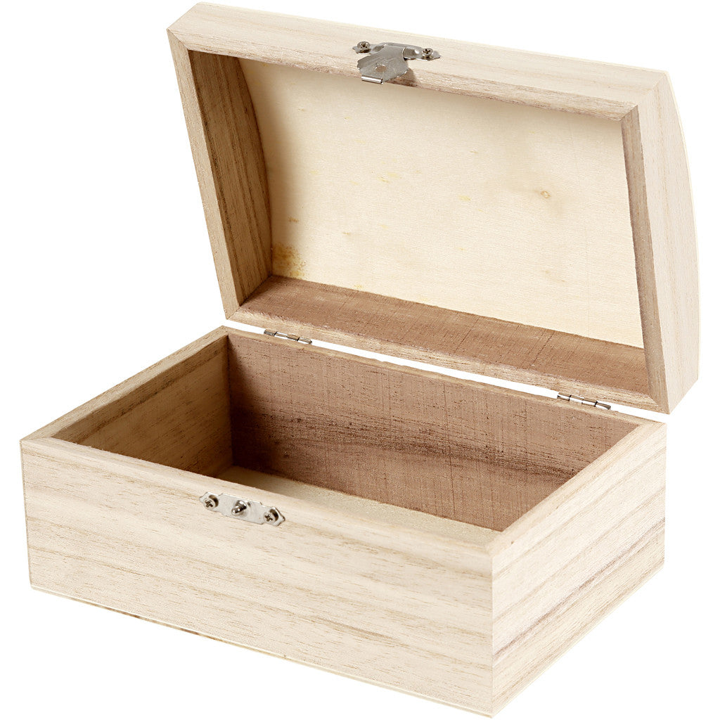 Creativ Company Truhe – Holz – Braun – mit Spiegel – 165 × 110 × 85,5 mm