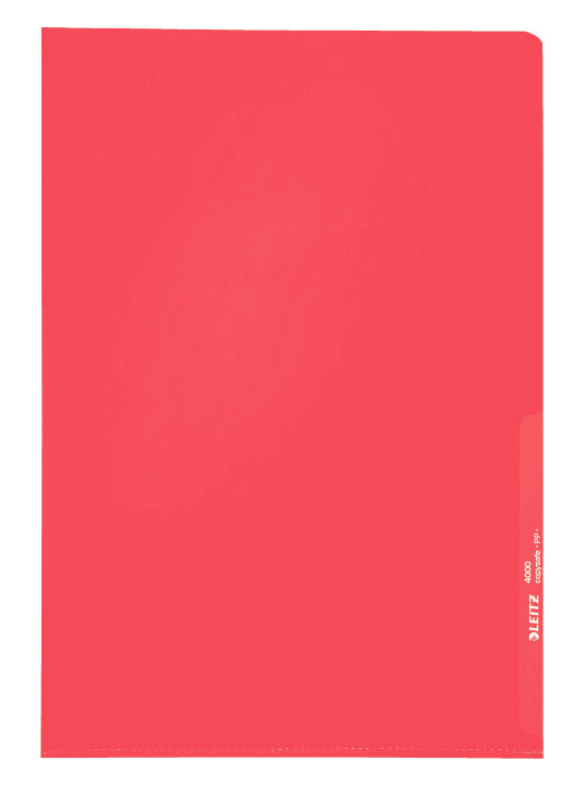 Leitz Sichthülle A4, blendfrei genarbt, 130 µm, Rot