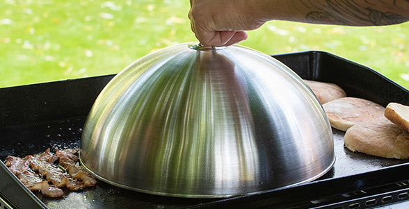 Campingaz Plancha-Haube Ø 32 cm, Edelstahl, Silber, für GrillPlancha