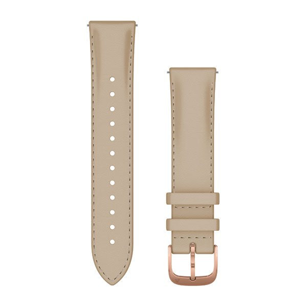 Garmin Armband – für Garmin Approach S40, Forerunner 245, Forerunner 645, Sand, 20 mm, Leder
